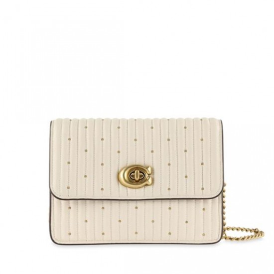 Bowery Mini with Rivets Chalk White Leather Cross Body Bag Bowery Mini with Rivets Chalk White Leather Cross Body Bag