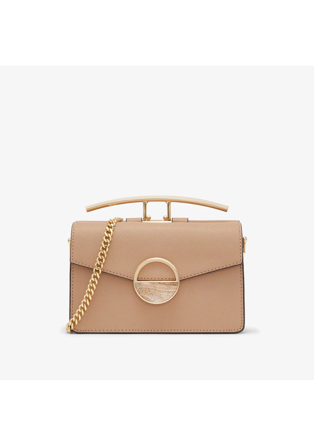 Leather handbag CHARLES & KEITH Beige in Leather - 35366541