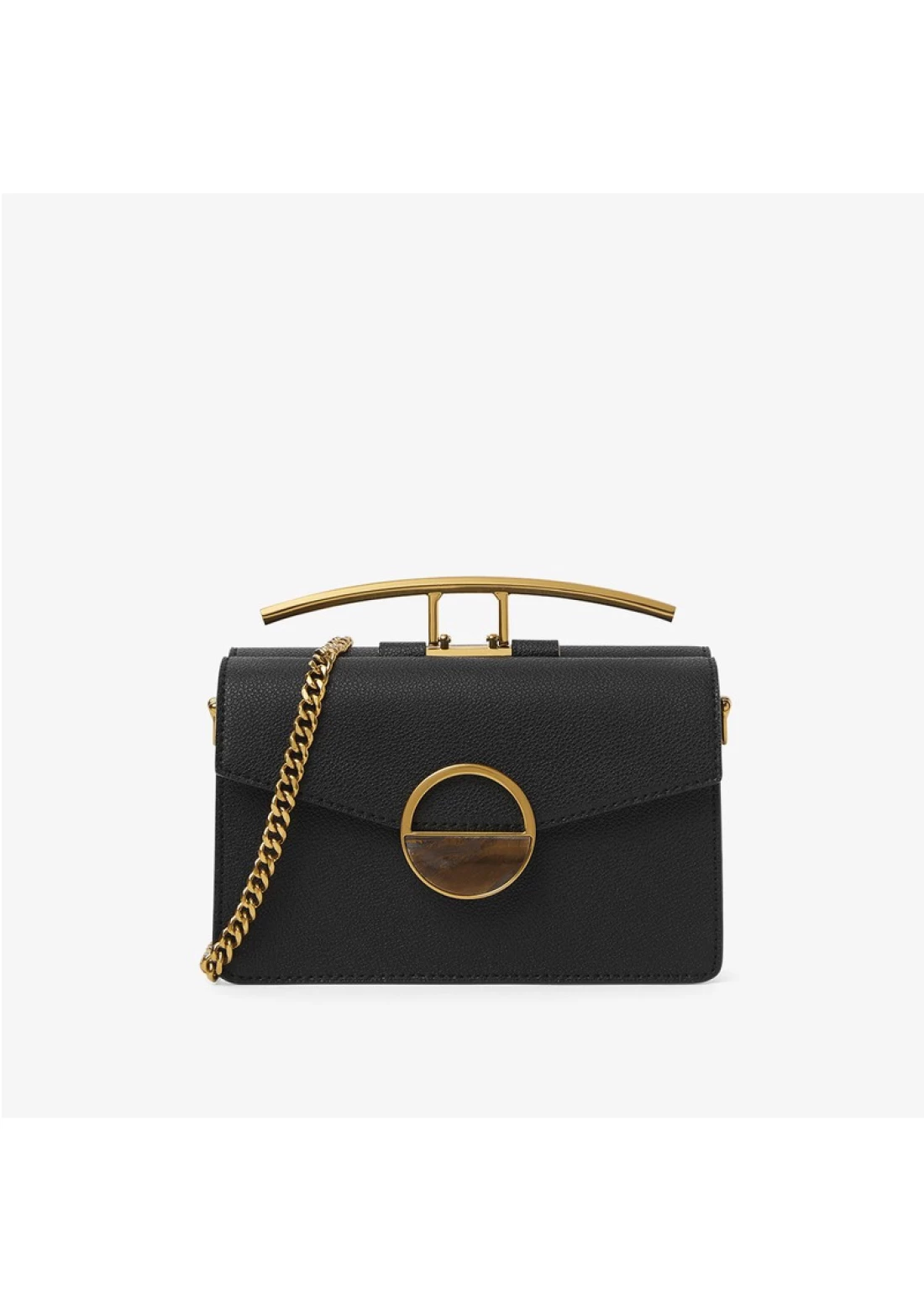 Charles Keith Metal Half Round Lady Chain Shoulder Bag Black Up To 60% Off