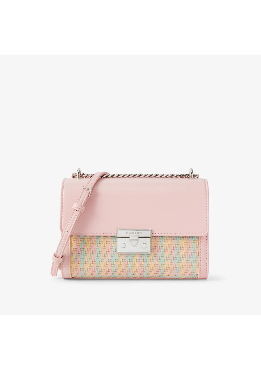 Charles Keith Chain Flap Shoulder Bag Pink Up To 60% Off