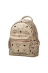 MCM Fashion Gold Super Mini Stark Visetos Bebe Boo Backpack