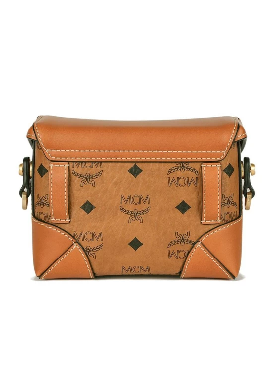 MCM Logo Printing Fashion Retro Small Square Box Messenger Belt Bag