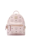 MCM Stark Visetos Series Soft Pink Printed Logo Backpack