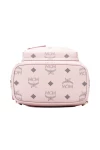 MCM Stark Visetos Series Soft Pink Printed Logo Backpack