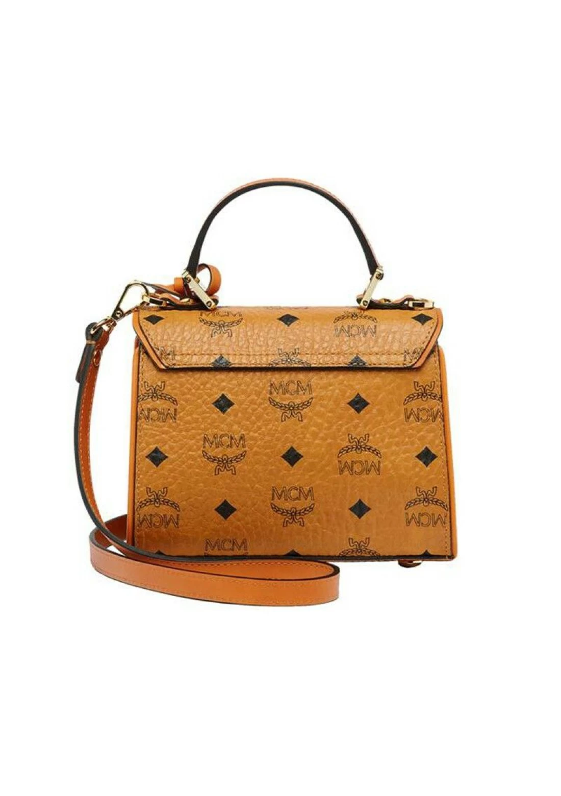 MCM Mini Heritage Visetos Coated Canvas Satchel