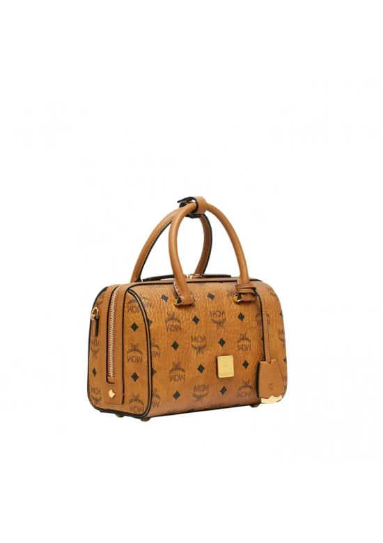 MCM Essential Boston in Visetos Bag