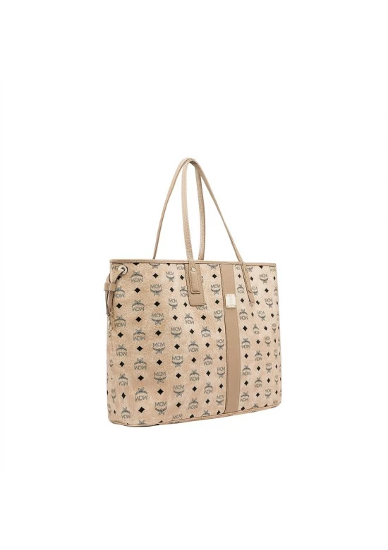 MCM Reversible Liz Shopper in Visetos Bag