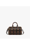 MCM Aren Boston Bag in Small Visetos Black Women