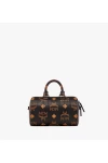 MCM Aren Boston Bag in Small Visetos Black Women