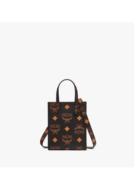 MCM Aren Tote in Mini Visetos Black Women