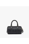 MCM Ella Mini Boston Bag in Visetos Black Women