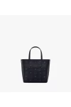 MCM Aren Top Zip Shopper Mini in Visetos Black Women