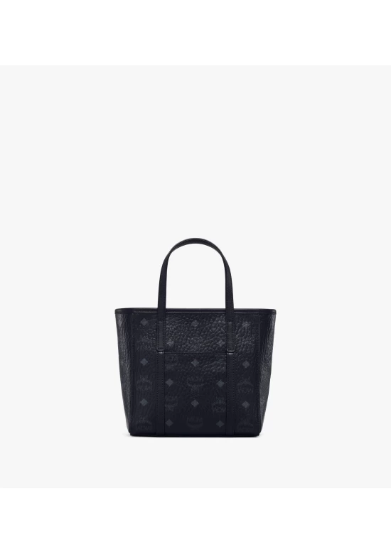 MCM Aren Top Zip Shopper Mini in Visetos Black Women