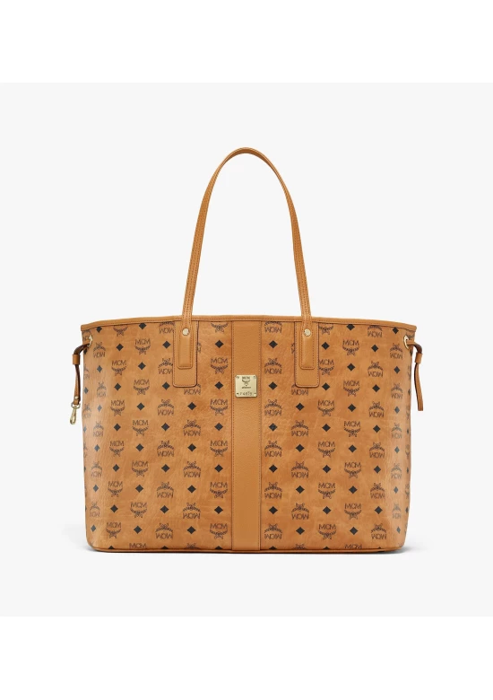 MCM Reversible Liz Shopper Large in Visetos Cognac Women