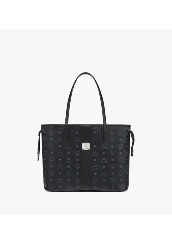 MCM Reversible Liz Shopper in Visetos Black Women