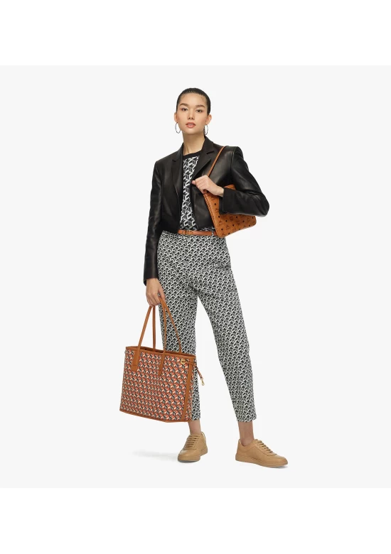 MCM Reversible Liz Shopper in Visetos Cognac Women