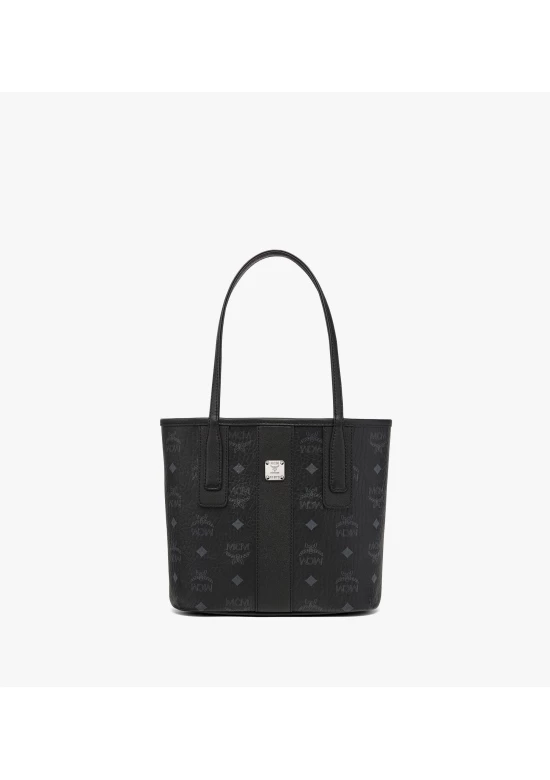 MCM Reversible Liz Shopper Mini in Visetos Black Women