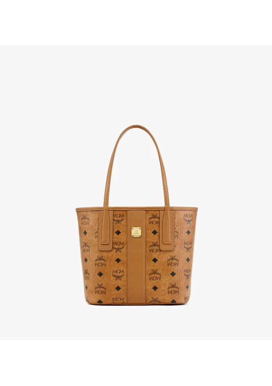 MCM Reversible Liz Shopper Mini in Visetos Cognac Women