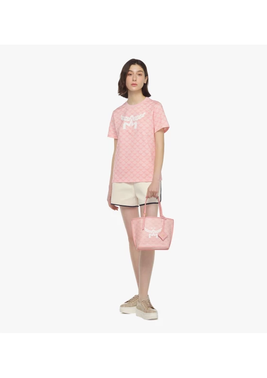 MCM Himmel Shopper Mini in Lauretos Pink Women