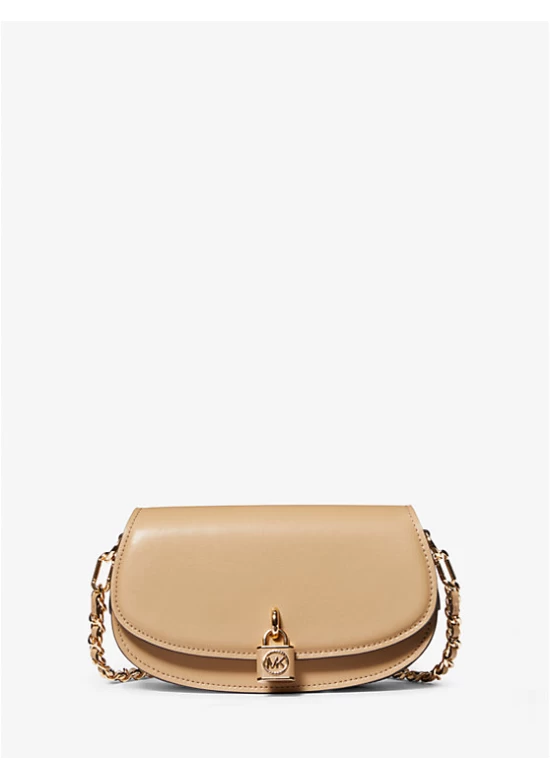 Michael Kors Mila Small Leather Shoulder Bag Camel Women