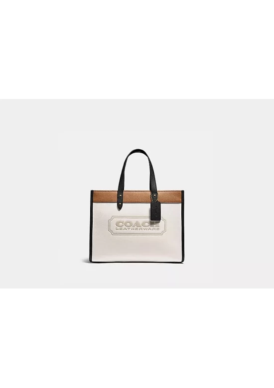 Coach Field Tote 30 in Colorblock with Coach Badge Women