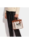 Coach Field Tote 22 with Horse and Carriage Print and Carriage Badge Women