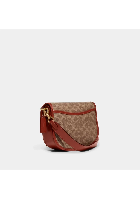 Coach Willow Saddle Bag in Signature Canvas for Women