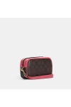 Coach Jamie Wristlet in Signature Canvas with Varsity Motif Pink for Women