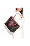 Coach City Tote in Signature Canvas with Varsity Motif Pink for Women