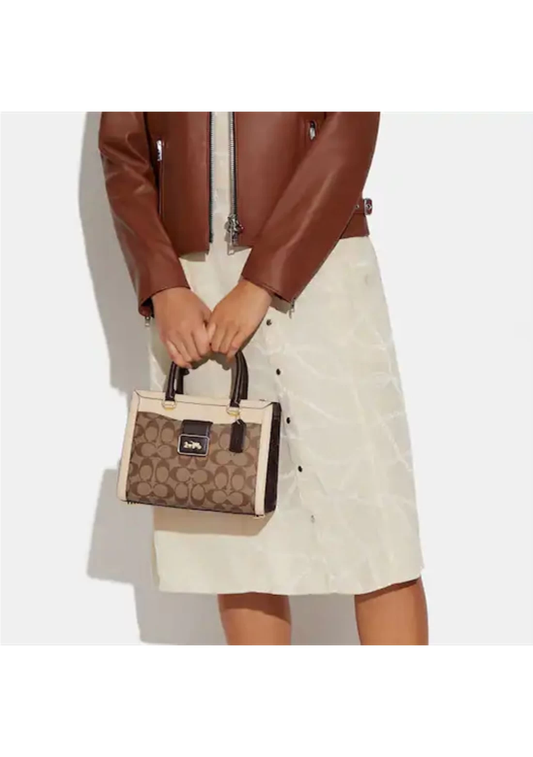 Coach troupe carryall in online signature canvas