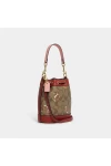 Coach Mini Dempsey Bucket Bag in Signature Canvas with Dancing Kitten Print for Women