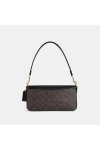 Coach Morgan Shoulder Bag In Colorblock Signature Canvas With Rivets Gold Brown Black Multi for Women
