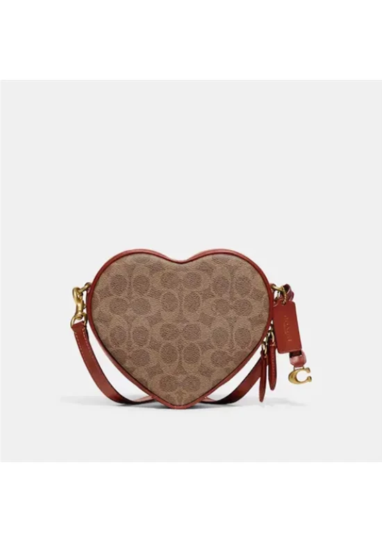 Coach Heart Crossbody In Signature Canvas for Women