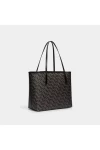Coach City Tote With Coach Monogram Print Black for Women