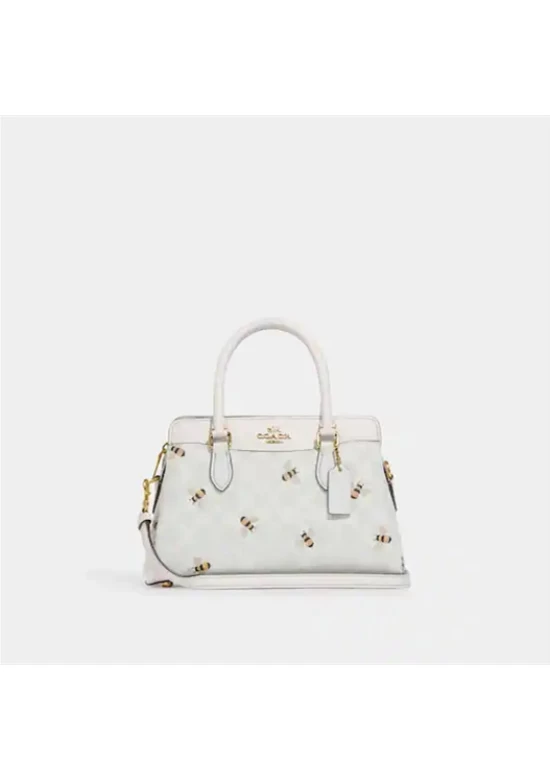 Coach Mini Darcie Carryall in Signature Canvas with Bee Print Women