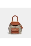 Coach Riya Backpack 21 In Signature Textile Jacquard Brass Cocoa Burnished Amb for Women