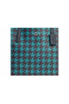 Coach City Tote with Houndstooth Print Teal Wine Women