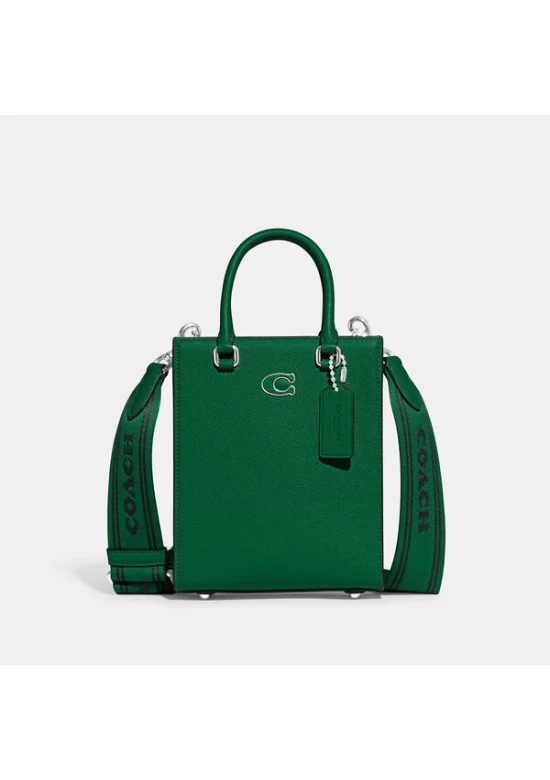 Coach Tote 16 with Signature Canvas Detail Green Women