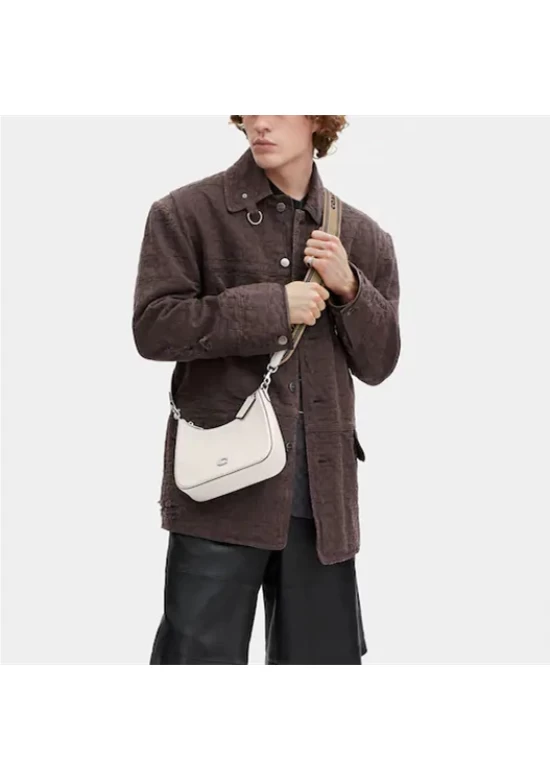 Coach Hobo Crossbody with Signature Canvas Detail Chalk Women