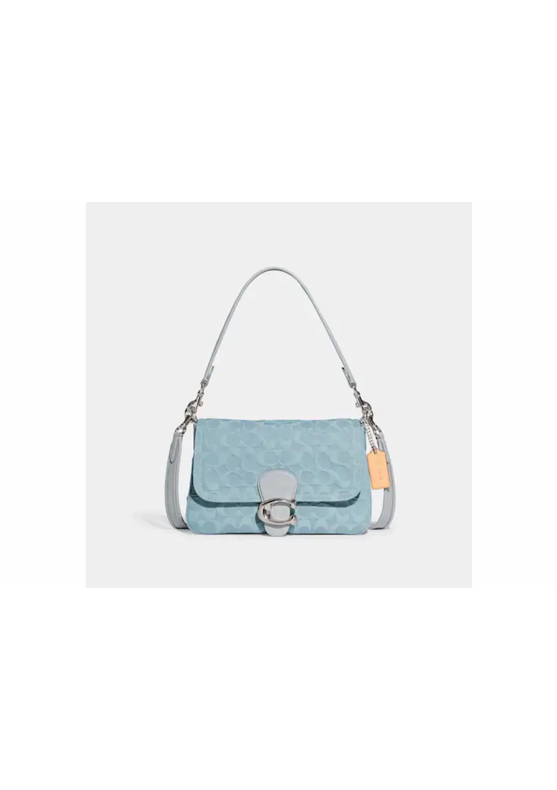 Coach Soft Tabby Shoulder Bag in Signature Denim Pale Blue Women