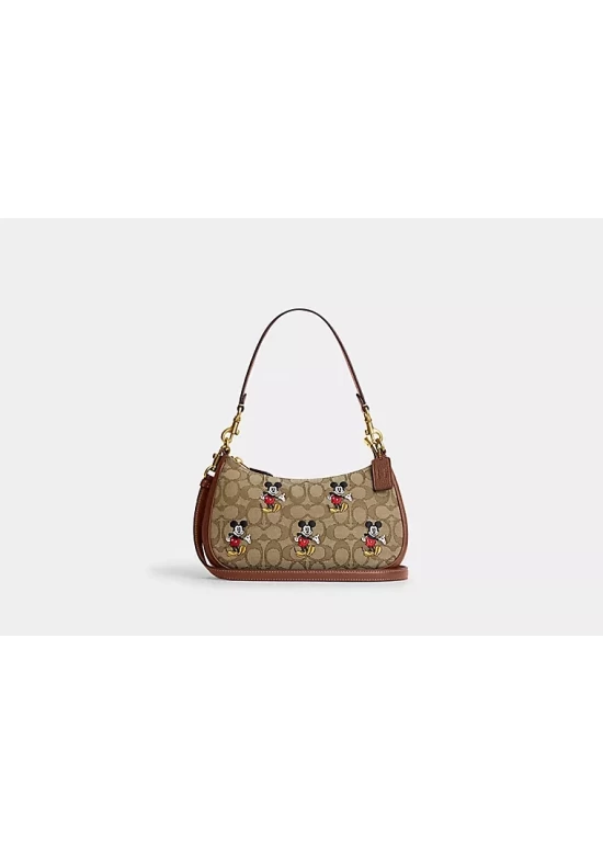 Coach Disney X Coach Teri Shoulder Bag in Signature Jacquard with Mickey Mouse Print Women