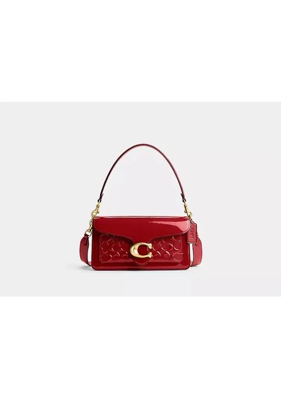 Coach Tabby Shoulder Bag 26 Signature Leather Red Women