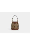 Coach Disney X Coach Mini Dempsey Bucket Bag in Signature Jacquard with Mickey Mouse Print Women