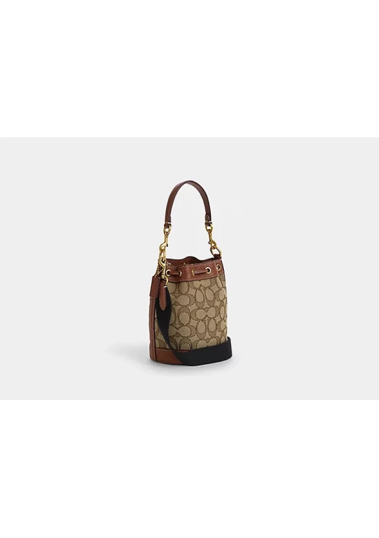 Coach Disney X Coach Mini Dempsey Bucket Bag in Signature Jacquard with Mickey Mouse Print Women