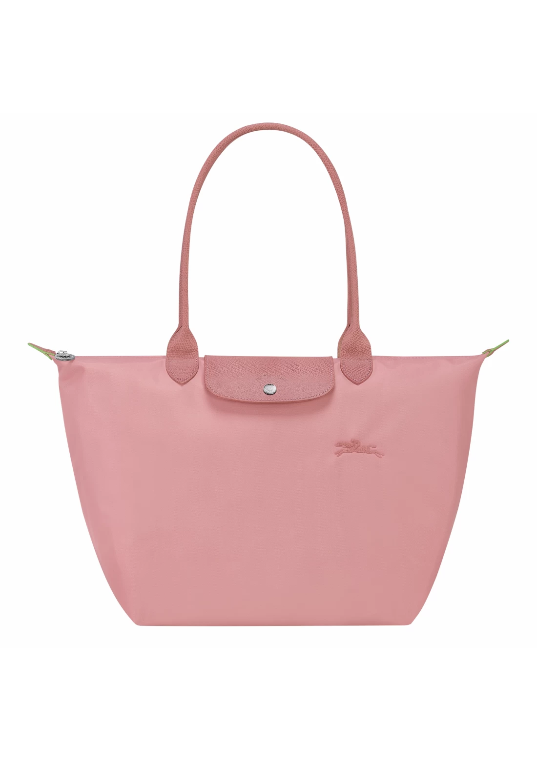 Le Pliage Green Pouch with handle Pink - Recycled canvas