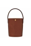 Longchamp Epure Leather Bucket Bag S Brown Women