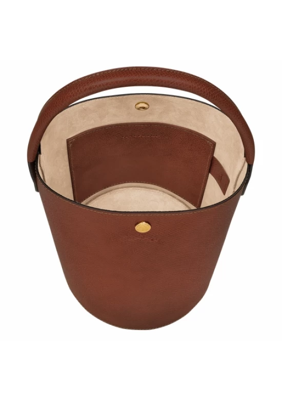 Longchamp Epure Leather Bucket Bag S Brown Women