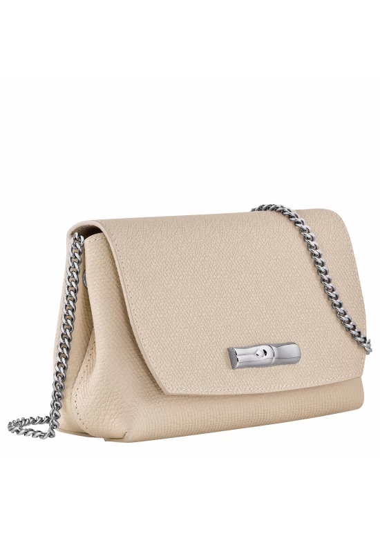 Longchamp Roseau Clutch Paper Leather Women