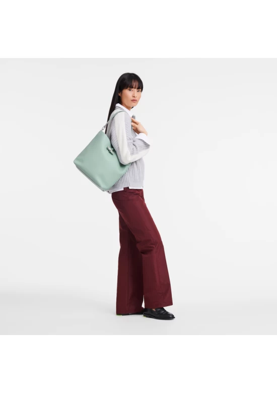 Longchamp Le Roseau M Shoulder Bag Celadon Women