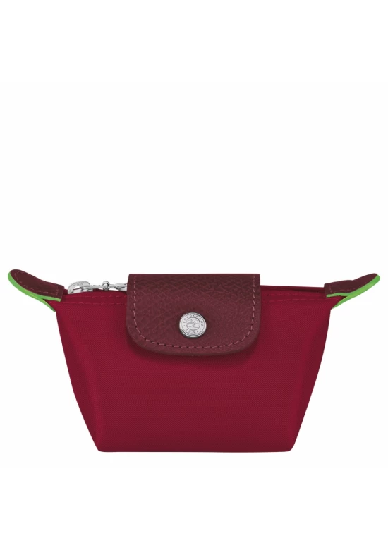 Longchamp Le Pliage Original Coin Purse Red Recycled Canvas Women